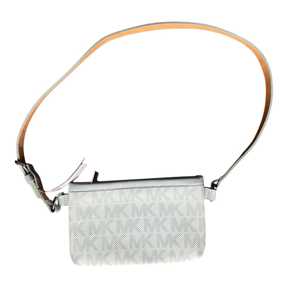 NWT Michael Kors Belt bag signature purse Blue white MK fanny pack 551749C $68